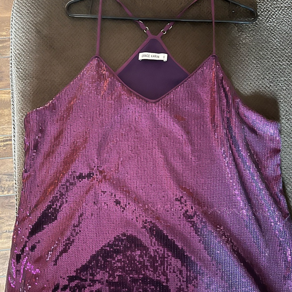 sequin purple top super cute worn once